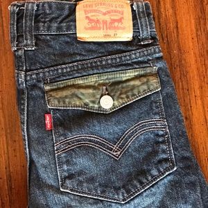 LEVI’S | Camo Detail Denim Shorts | 14 Reg